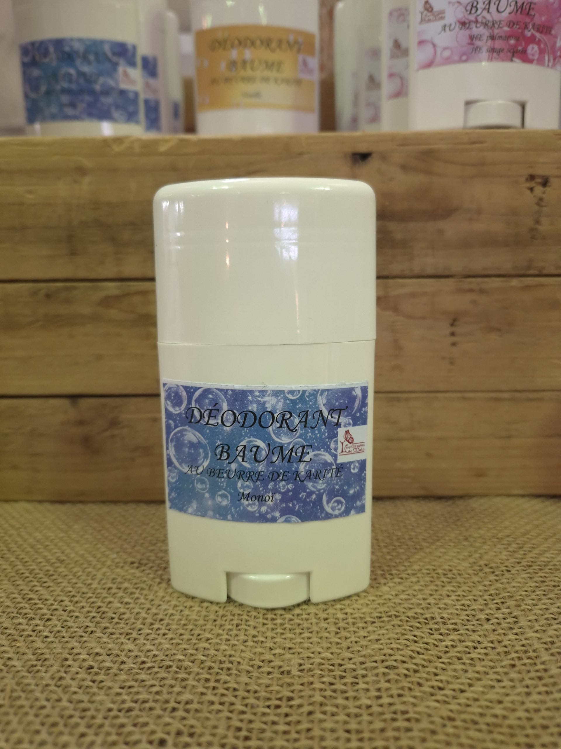 déodorant baume artisanale parfumé au Monoï déodorant baume artisanal parfumé au Monoï