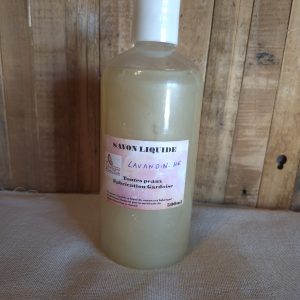 savon liquide artisanal parfumé à HE lavandin
